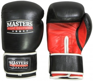 Rękawice bokserskie MASTERS sparingowe - RBT-301 czarno-czerwone 12 oz