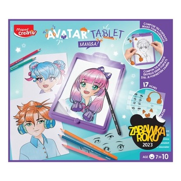 Доска для рисования с подсветкой MAPED Планшет-аватар МАНГА