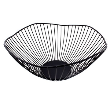 Koszyk na owoce H23633 czarny metal ozdobny koszyk słodki stół miska misa