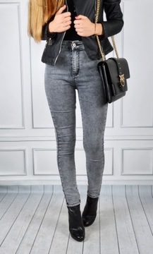 Брюки джинсы высокий состояние плюс размер