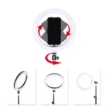 СВЕТОДИОДНАЯ КОЛЬЦЕВАЯ ЛАМПА 80ВТ ШТАТИВ 220 СМ