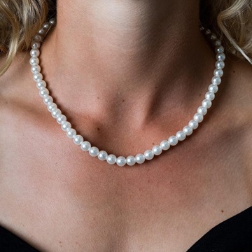 Imitation Pearl Necklace for Women | Vintage Beaded Pearl Choker