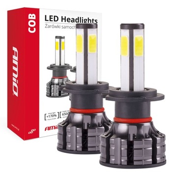 Żarówki samochodowe LED COB 4Side AMiO H7
