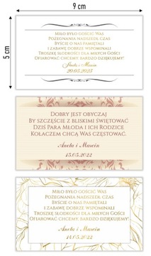 Etykiety naklejki na pudełka ciasto kołacz wesele ślub klasyczne vintage
