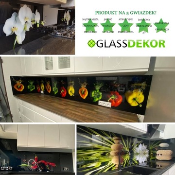 Panel szklany hartowany do łazienki 100x200 LIŚCIE