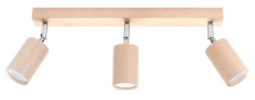 SOLLUX LAMPA NATURALNE DREWNO BERG 3 SOLLUX SUFIT