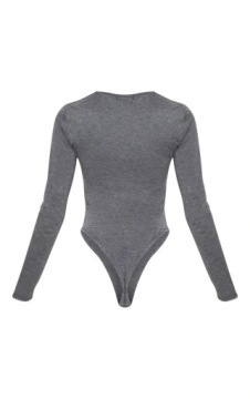 M85 Серое базовое боди на шнуровке PLT 36