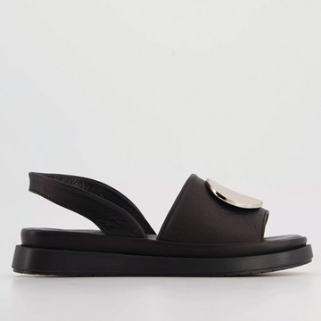 Venezia 2709 R11 BLACK czarne sandały r .40 z broszką KOCHLAND