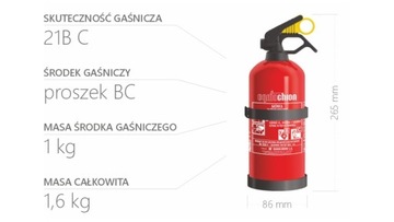 OGNIOCHRON 1кг автомобильный порошковый огнетушитель ВС