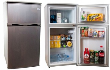 MALA LODÓWKA Z OSOBNYM ZAMRAŻALNIKIEM SIGMA BCD-96 INOX SREBRNA