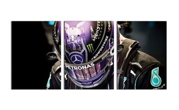 3x OBRAZ NA ŚCIANĘ TRYPTYK LEWIS HAMILTON 5 50x70