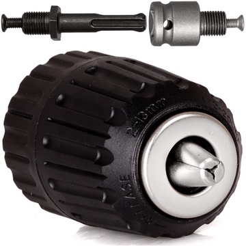 UCHWYT DO WIERTARKI WIERTARSKI GŁÓWKA FUTERKO 2-13mm gwint 1/2 + 2 adaptery