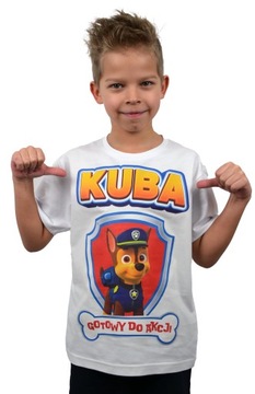 Koszulka Dziecięca Psi Patrol Chase Personalizacja Imię Prezent