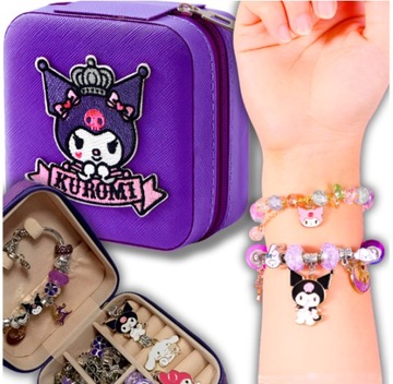 ZESTAW DO ROBIENIA BRANSOLETEK NASZYJNIKÓW PREZENT KUROMI HELLO KITTY