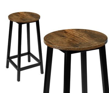 Krzesło barowe metalowe FLINT RUSTIC loft