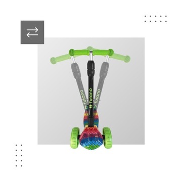 Hulajnoga DLA DZIECI Balansowa Tulano Rookie 30 Green RGB LED