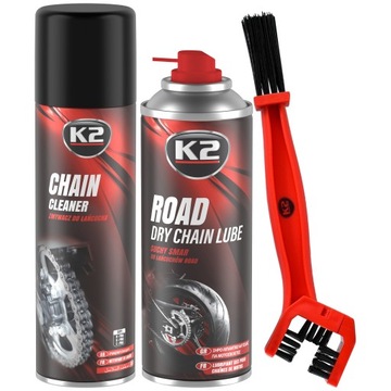 Do czyszczenia i smarowania łańcucha smar spray zmywacz Zestaw K2