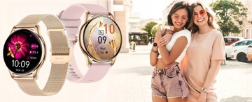 ЖЕНСКИЕ СМАРТ-ЧАСЫ AMOLED ЗВОНКИ СПОРТ ИЗМЕРЕНИЕ СЕРДЕЧНОГО РИТМА PL SMART WATCH GOLD