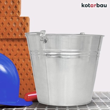 ВЕДРО СТРОИТЕЛЬНОЕ САДОВОЕ ОЦИНКОВАННОЕ, ЛИСТОВОЙ МЕТАЛЛ, 10 Л С РУЧКОЙ