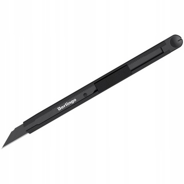 Nóż do papieru do tapet biurowy Berlingo 9 mm Double black obudowa metal
