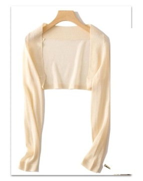 Women's Open Front Bolero Shrug Long Sleeve Solid