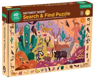 AMERYKAŃSKA PUSTYNIA tekturowe puzzle MUDPUPPY 3+
