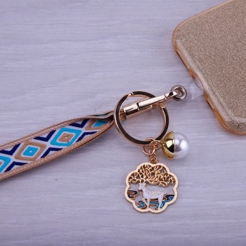 Декоративный синий ремешок для телефона в стиле бохо