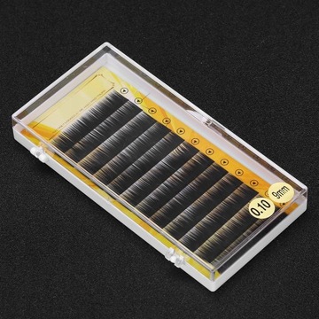 РЕСНИЦЫ НАТУРАЛЬНОГО ШЕЛКА 0,10мм ГУСТЫЕ 9мм