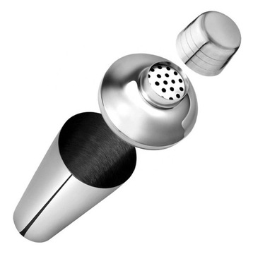 НАБОР БАРМЕНА СТАЛЬНОЙ ШЕЙКЕР ДЛЯ НАПИТКОВ 750 МЛ ПОДСТАВКА 12 ЭЛЕМЕНТОВ DA98