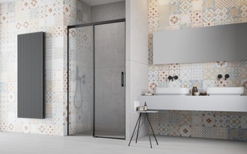 RADAWAY Idea Black DWJ 160x200,5 черные двери, СЛЕВА