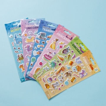 НАБОР 3D НАКЛЕЙКОВ «ВЕСЕЛЫЕ КОШКИ» ДЛЯ МАЛЕНЬКИХ ЦВЕТНЫХ НАКЛЕЙКОВ