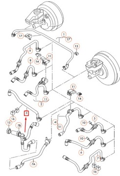 AUDI A3 8P PŘÍVOD PODTLAKU BRZDY Z