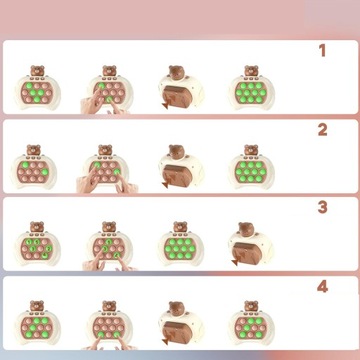 АНТИСТРЕССОВАЯ ИГРА POP IT ЭЛЕКТРИЧЕСКАЯ СЕНСОРНАЯ ИГРА PUSH IT BEAR