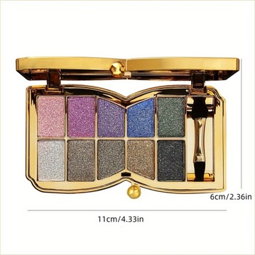 Палитра теней для век Sparkling Diamond Shimmer, 10 цветов, с кисточкой