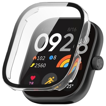 ETUI OCHRONNE + SZKŁO HARTOWANE 2W1 DO XIAOMI REDMI WATCH 4 - TRANSPARENT