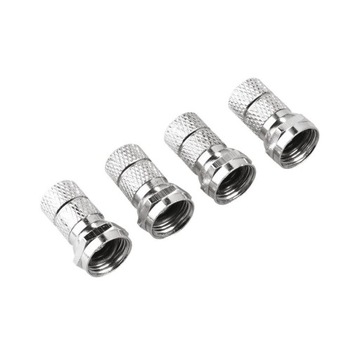 Wtyk antenowy Coax F śr. 7mm Metal 4 szt. HAMA