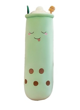 MASKOTKA DŁUGA PODUSZKA BUBBLE TEA ZIELONA 45cm