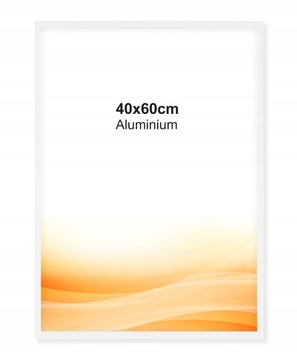 RAMKA Na Zdjęcia ALUMINIOWA 40x60cm A6 BIAŁA Rama na zdjęcie 60x40 Plexi