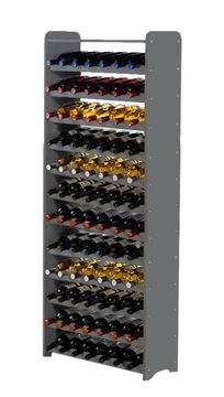 Винная полка с полкой RW-16 /84 бутылки/ - Серый