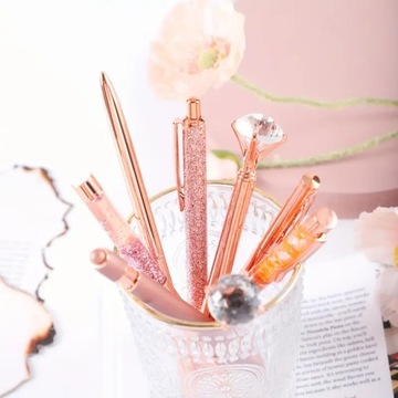 ПРЕМИУМ, 8 шт., шариковые ручки из розового золота, набор ручек ко Дню Влюбленных