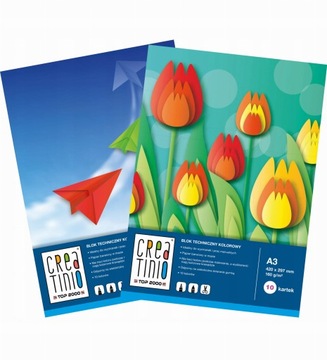 CREATINIO ЦВЕТНОЙ ШКОЛЬНЫЙ БЛОК А4 ТЕХНИЧЕСКИЙ БЛОК