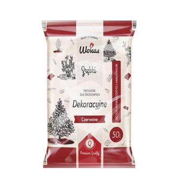 Zrębki dekoracyjne czerwone 50L wokas