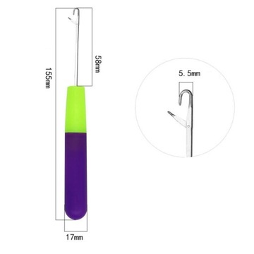 4 x 5 упаковок 6-дюймовые иглы для вязания крючком с зажимом для наращивания кос, 4 шт.
