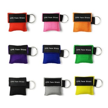 Защитная маска для лица для СЛР, брелок с ключами, уличный аварийный комплект для лица, для СЛР