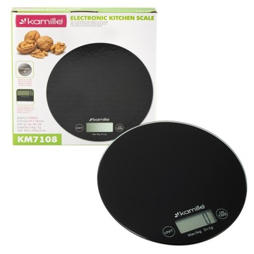 Waga Kuchenna Elektroniczna Szklana Do 5KG WG8