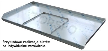 Столешница из нержавеющей стали с краями - крышка стола