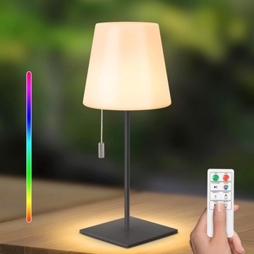 УЛИЧНАЯ НАСТОЛЬНАЯ СВЕТОДИОДНАЯ ЛАМПА 8RGB 3000K С ДИСТАНЦИОННЫМ УПРАВЛЕНИЕМ ДЛЯ СПАЛЬНИ