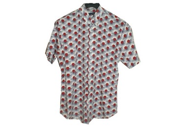 Ben Sherman koszula męska kwiaty tulipany hippie boho op art alt L