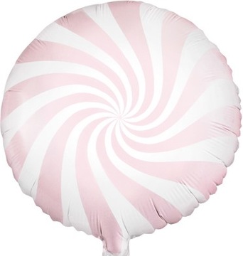 BALON FOLIOWY CUKIEREK SPIRALA LIZAK JASNY RÓŻOWY PASTELOWY ROCZEK HEL 35CM