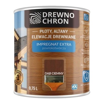 DREWNOCHRON Impregnat EXTRA 0,75l DĄB CIEMNY